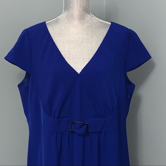 TAHARI ARTHUR S. LEVINE womens size 16W royal blue cocktail dress wedding - Picture 2 of 14